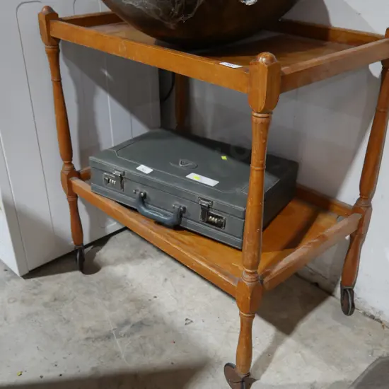 Wooden tea trolley
