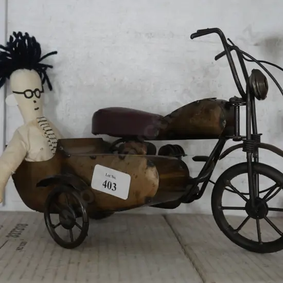 Motorcycle sidecar toy