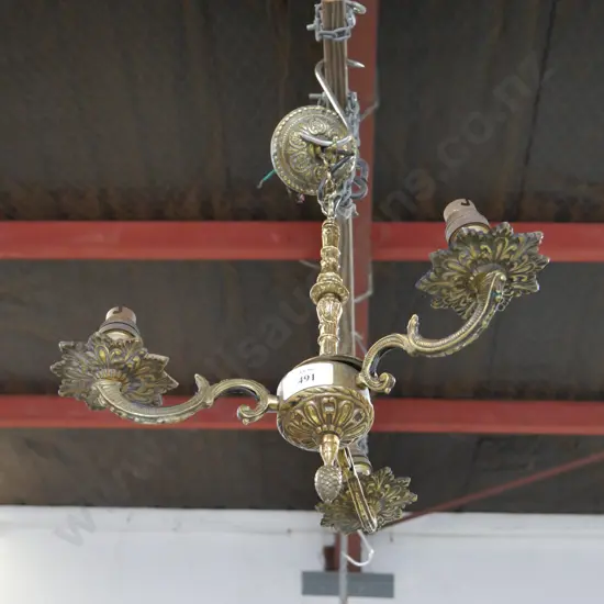 Brass hanging light
