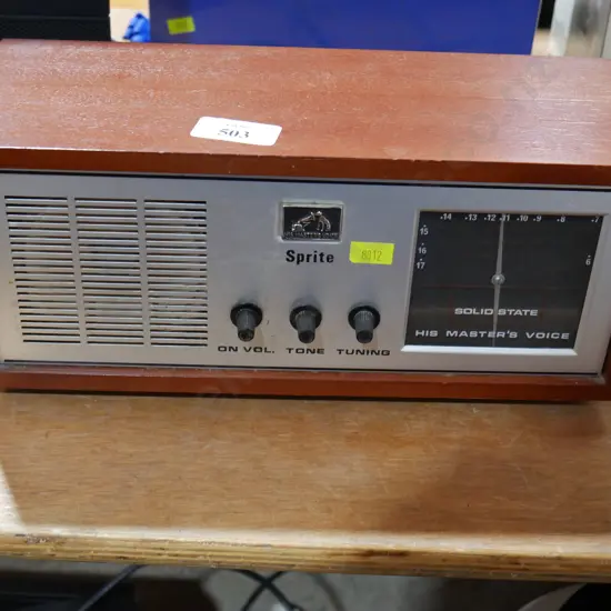 Vintage HMV sprite radio