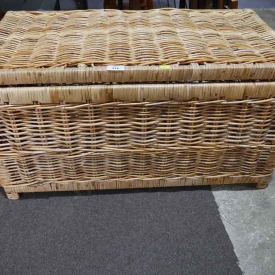 Rattan storage trunk