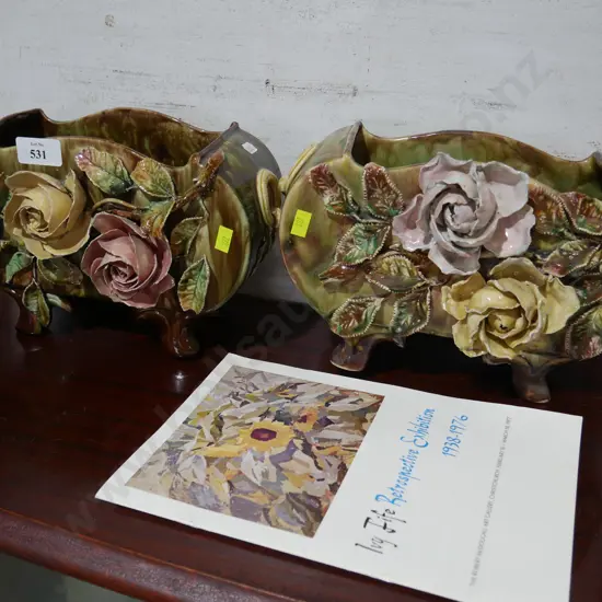 Pair of colonial pottery vases