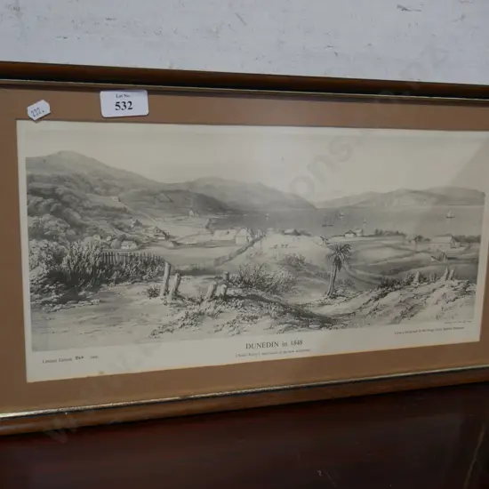 Framed picture early Dunedin
