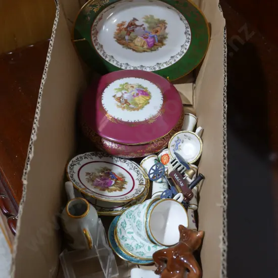 Box of trinkets etc
