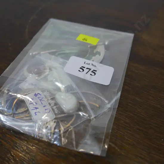 Stirling Silver, opal , and corundum brooches etc