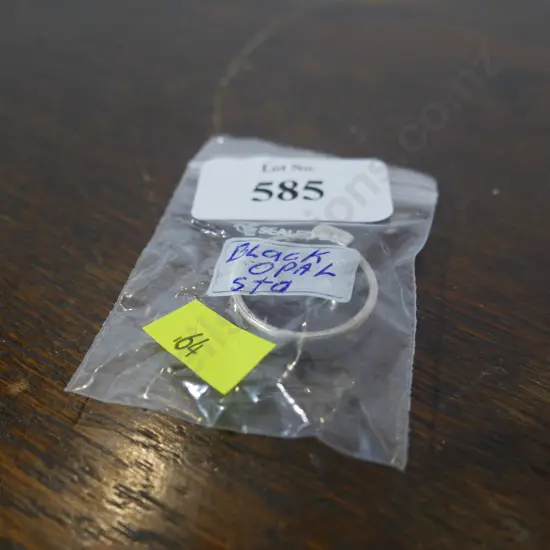 Black Opal stone ring