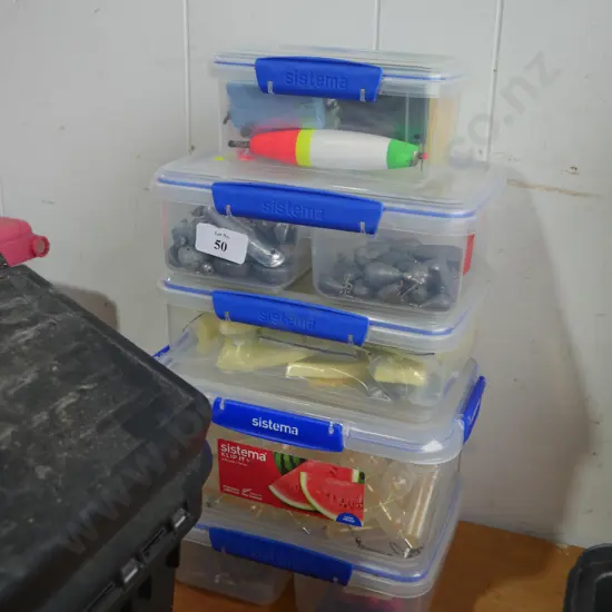 Fishing gear - 5 containers