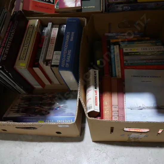 2 boxes of books