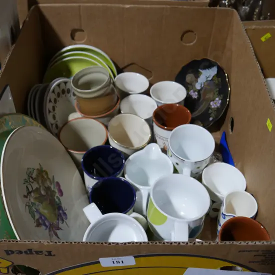 Assorted cups etc