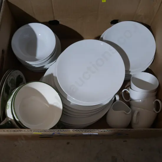 White dinnerware etc