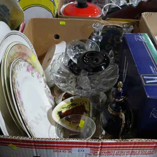 Assorted china & glassware