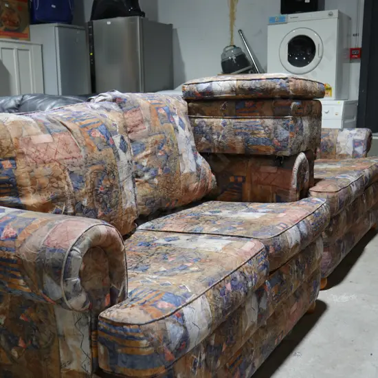 2 seater settees and footstool