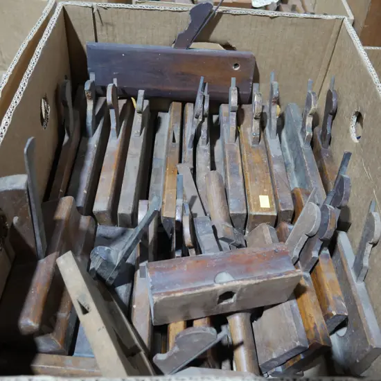 Assorted vintage wood planes