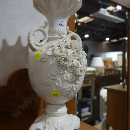 White china vase