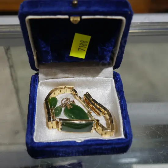 Green stone jewellery