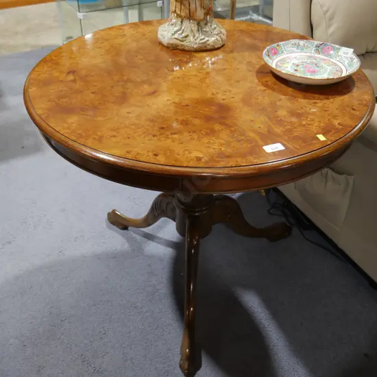 Burr walnut table