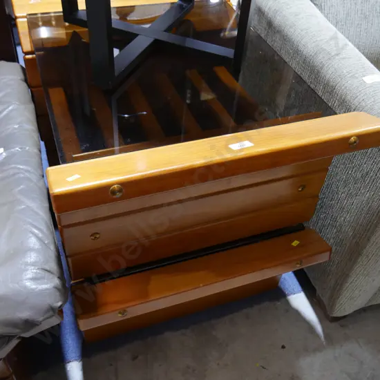 2 glass top coffee tables