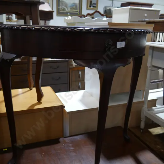 Half round hall table