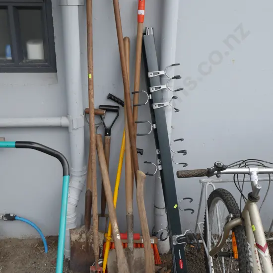 Garden tools, bike racks