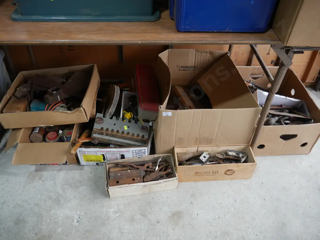 7 boxes assorted tools etc Image 1++