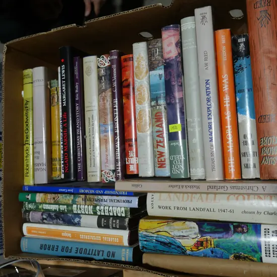Box of New Zealand books