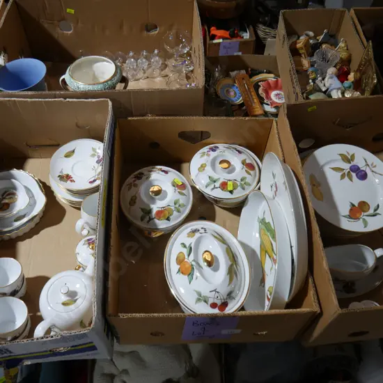 Three boxes of Royal Worcester china