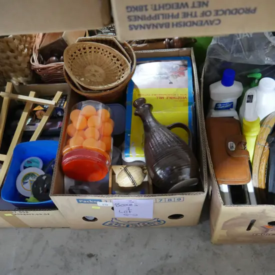 Three boxes of sundries