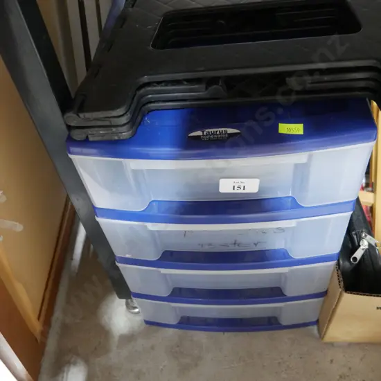 Storage drawers and step stool