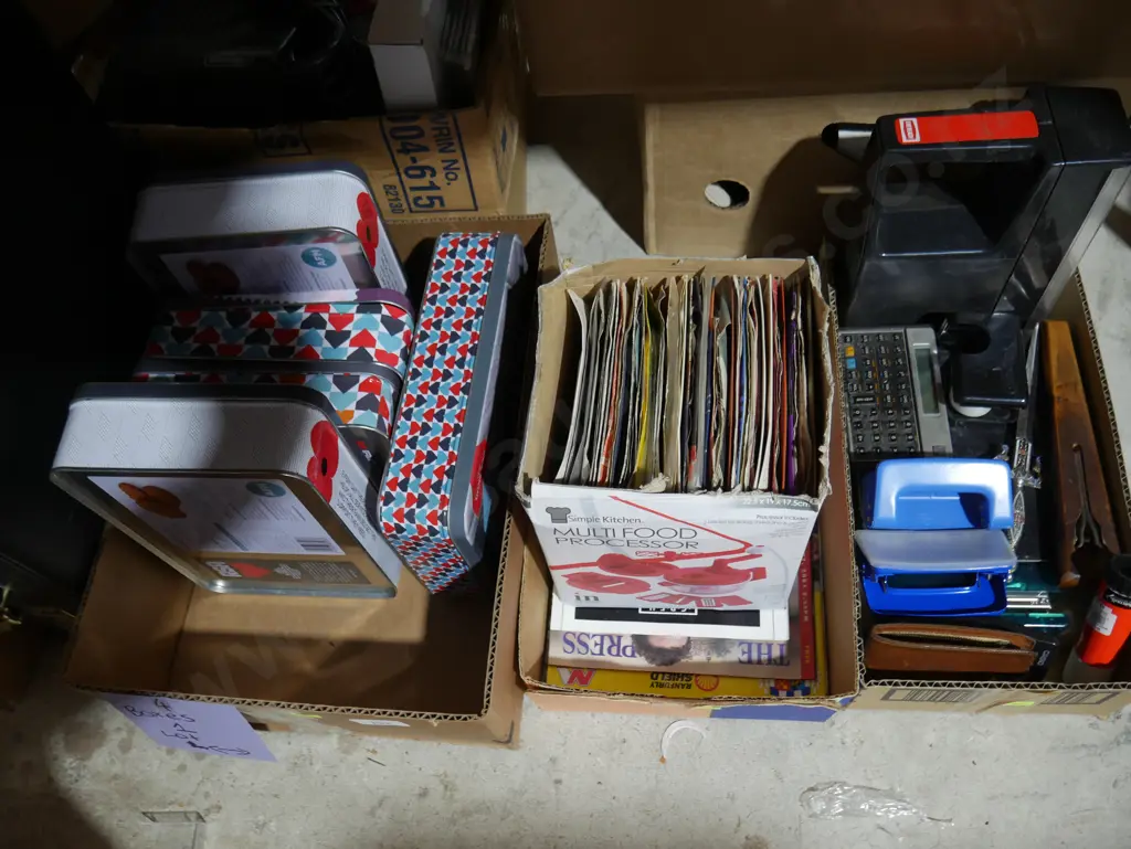 4 boxes book, office ware, briefcase etc Image 1++