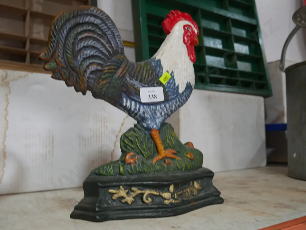 Cast rooster door stop Image 1++