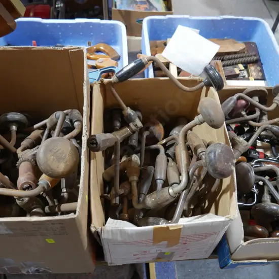 Three boxes of brace bit drills