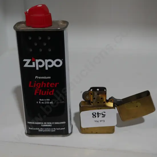 Zippo lighter and lighter fluid