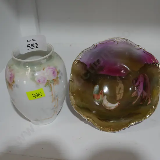 Royal Bayreuth vase and dish