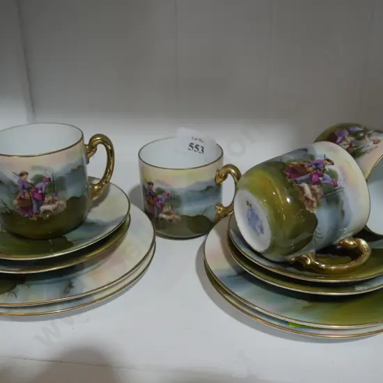 4 Royal Bayreuth trios