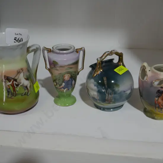 4 Royal Bayreuth vases