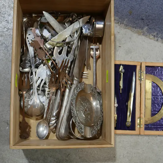 Silver cutlery etc