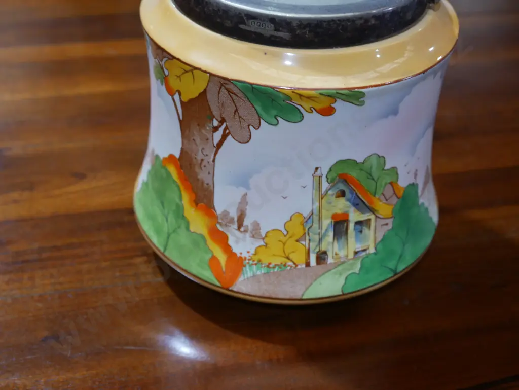 Palissy ware biscuit barrel Image 1++