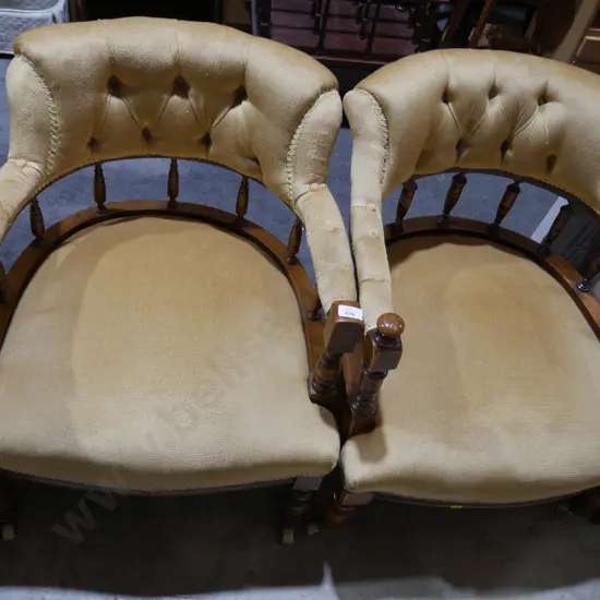 Two English tub chairs