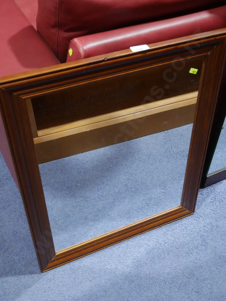 Wood framed mirror Image 1++