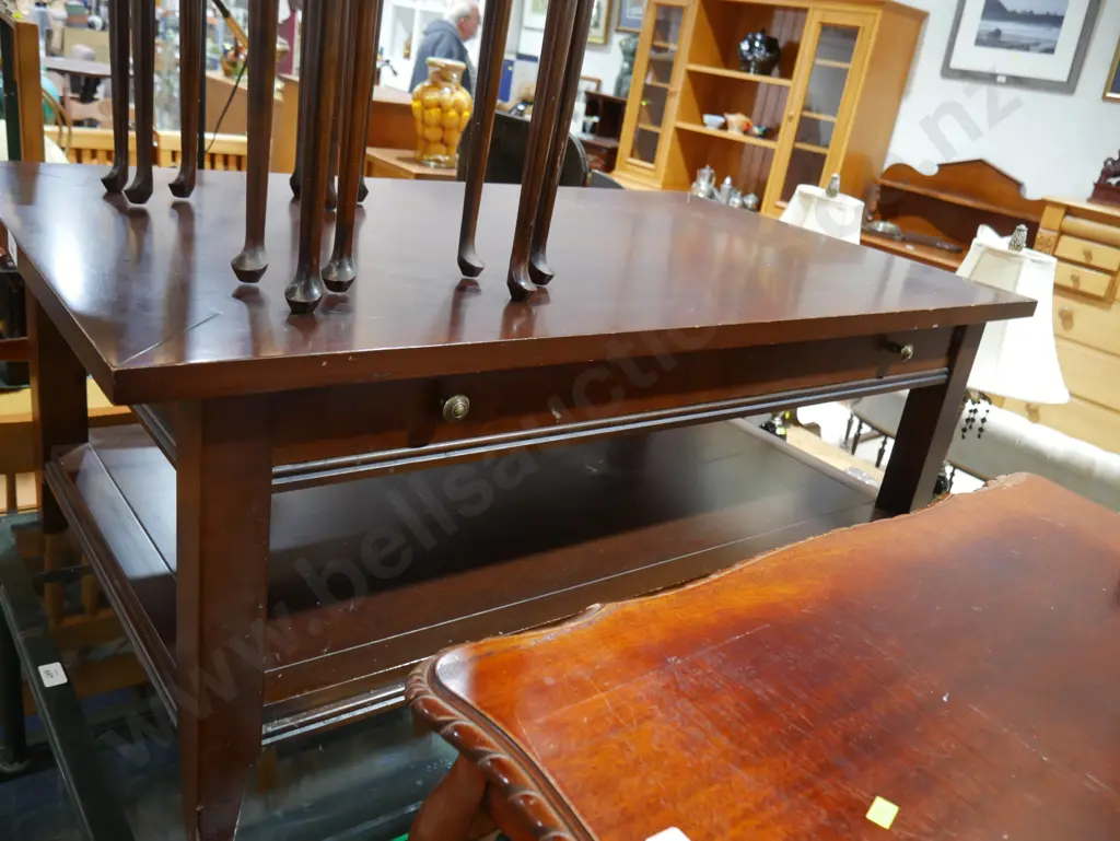 Wooden one drawer coffee table Image 1++