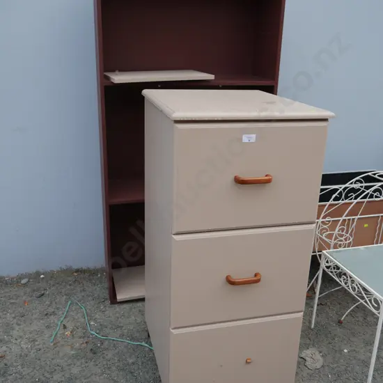 Filing cabinet and bookcase