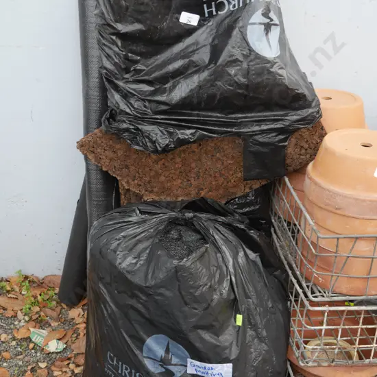 Rolls of weed barriers etc