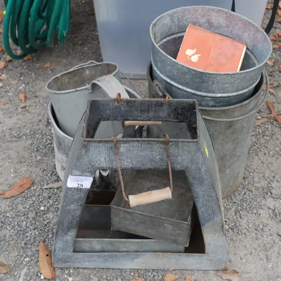 Tin buckets etc
