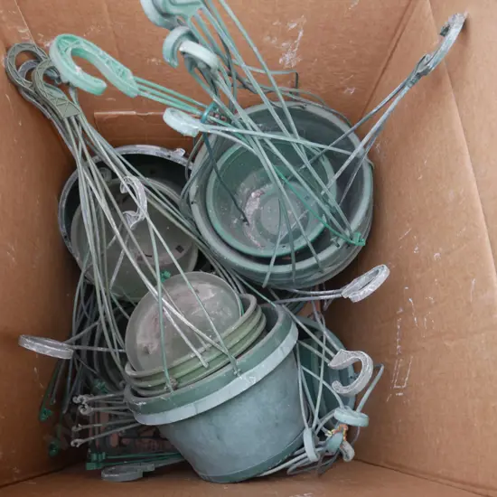 Box of hanging planters