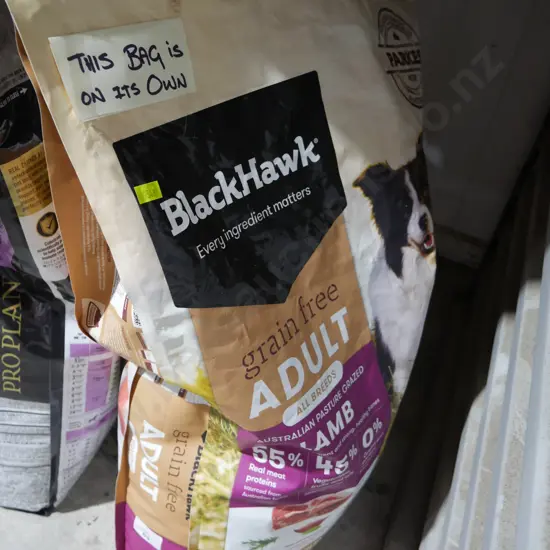 1 bag Blackhawk dog food