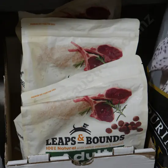 3 bags Leap & Bounds dog food