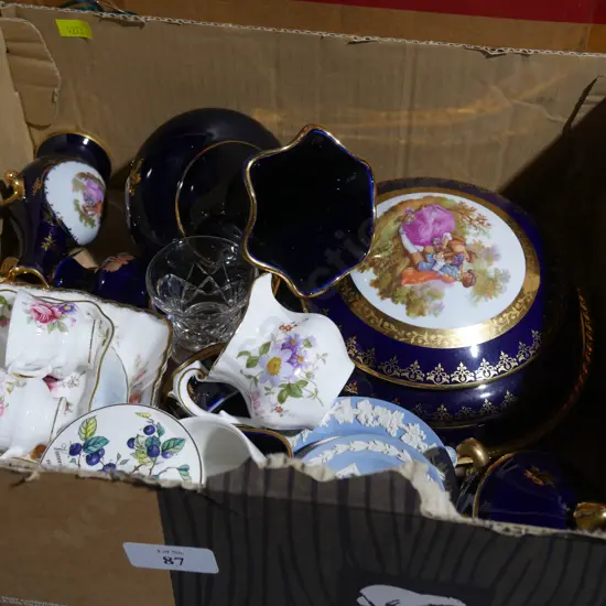 Assorted china, Limoges, Wedgewood etc