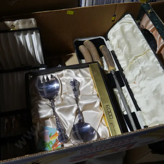 Boxed cutlery etc