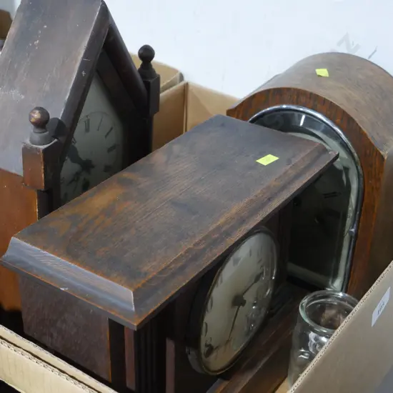 3 vintage mantle clocks