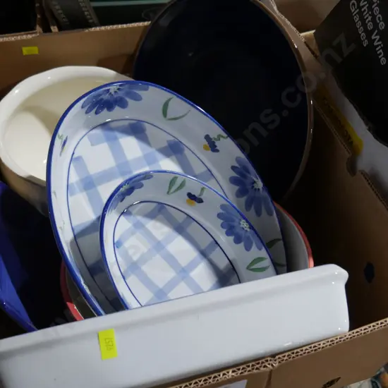 Box of kitchenware